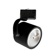 LED lištový reflektor Madara pro 1xGU10 AR111, třífázový adaptér, černý