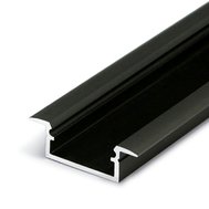 Hliníkový profil pro LED pásku, typ Micro do drážky FP-3775, černý, 2 metry