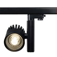LED lištový reflektor TL-COB 10W 1000 lm, třífázový adaptér, černý