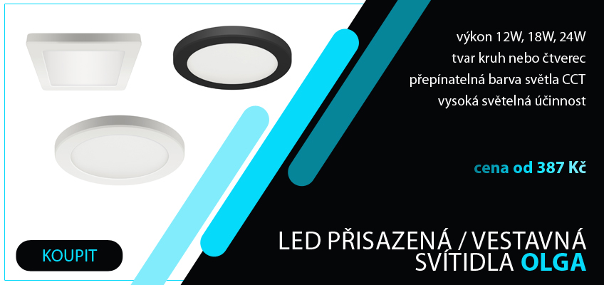LED vestavná/přisazená svítidla OLGA BLACK