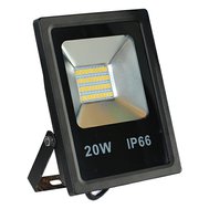 LED reflektor SLIM SMD IP66 černý 20W 4500K